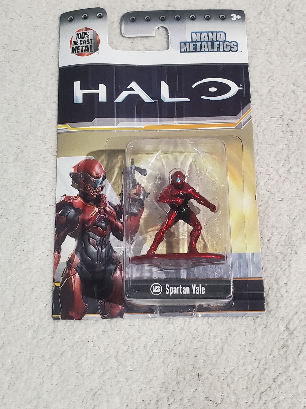 Halo Spartan Vale Nano Metalfigs - Red Metallic